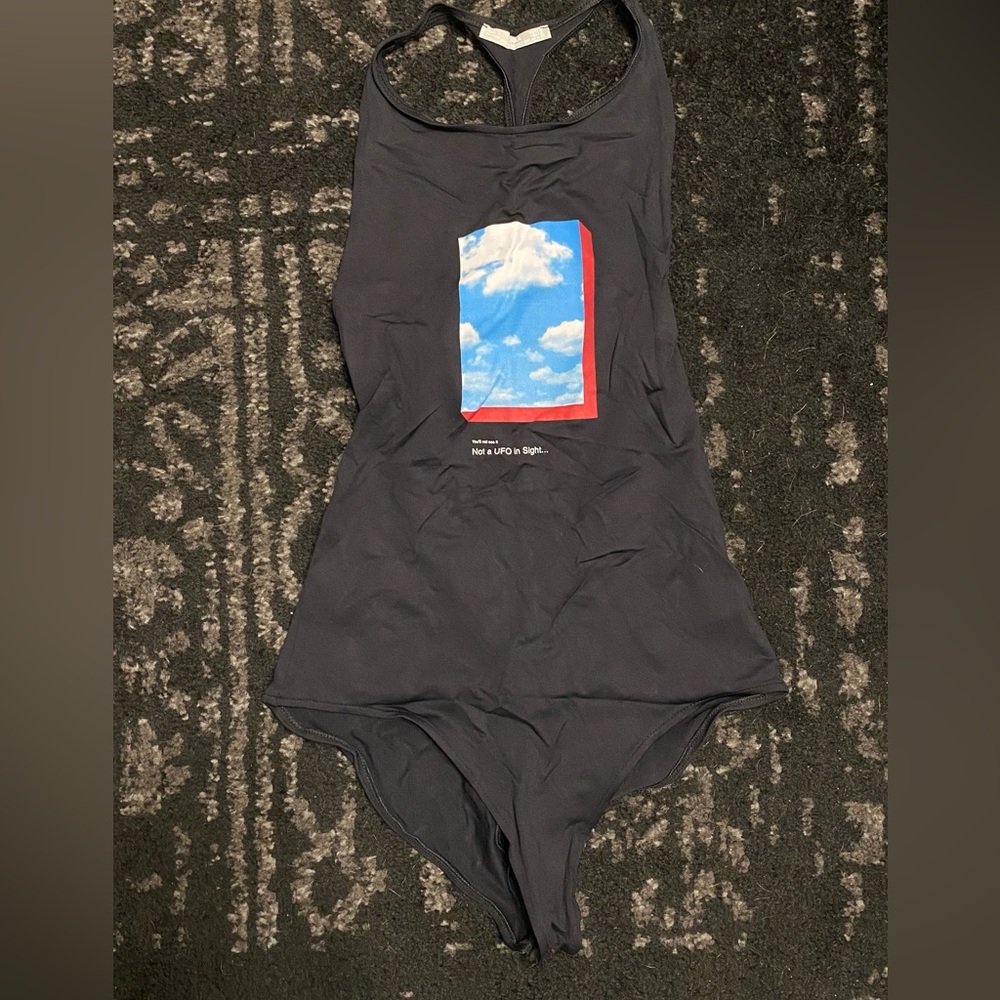 Zara black body suit with print